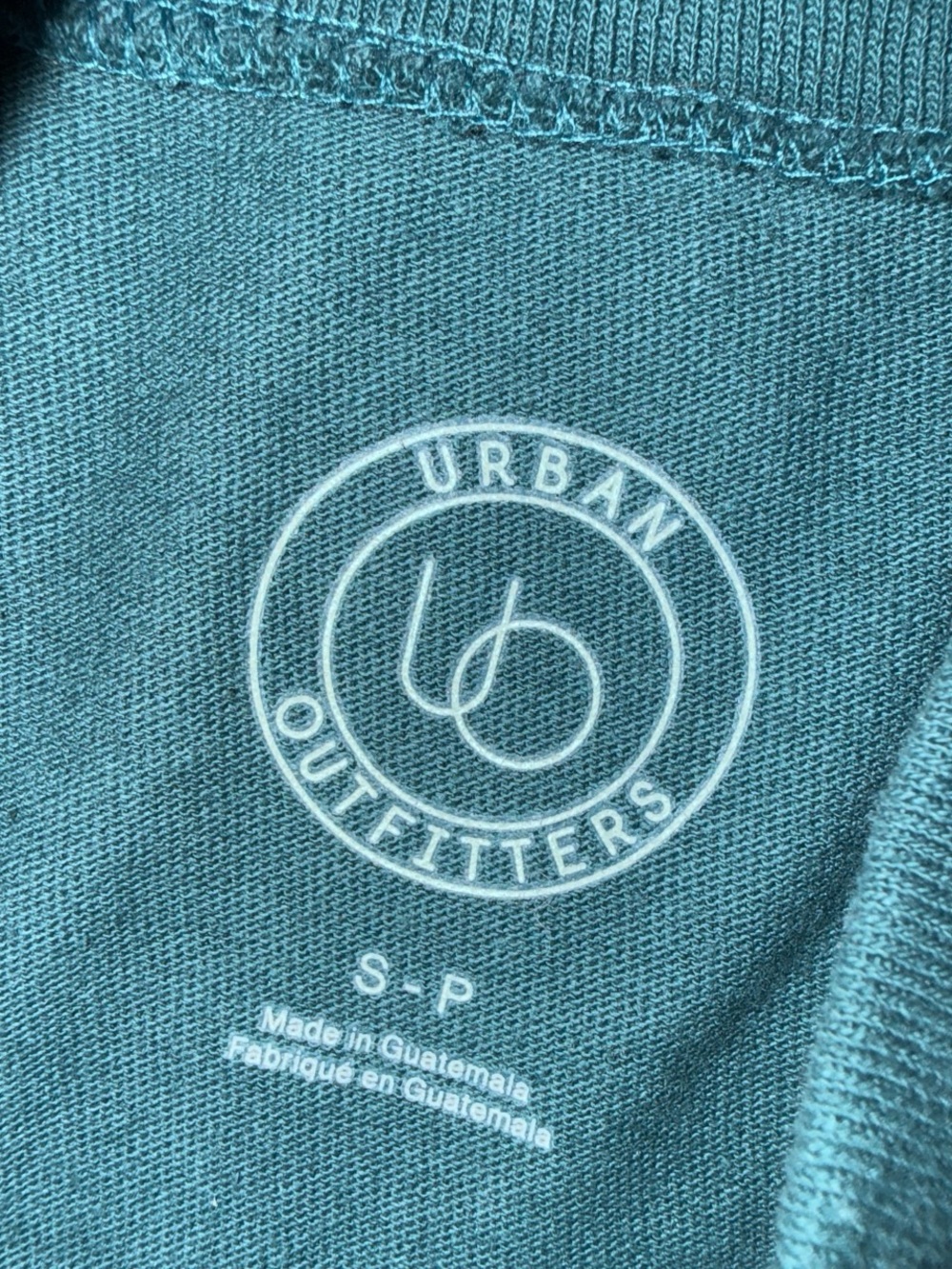 Urban Outfitters Men's Teal Long Sleeve with Orange Spiral Graphic - Picture 2 of 4